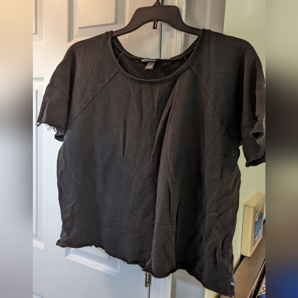 Victoria's Secret slightly cropped short sleeve sweatshirt